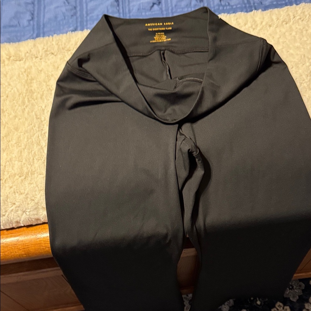 American Eagle Olive Green Flare Leggings